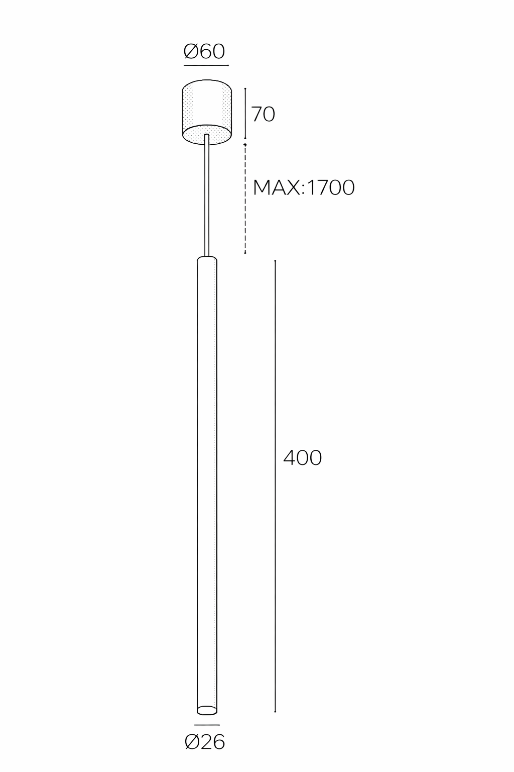 Suspension ALIA 24 – 8W, uspension LED architecturale