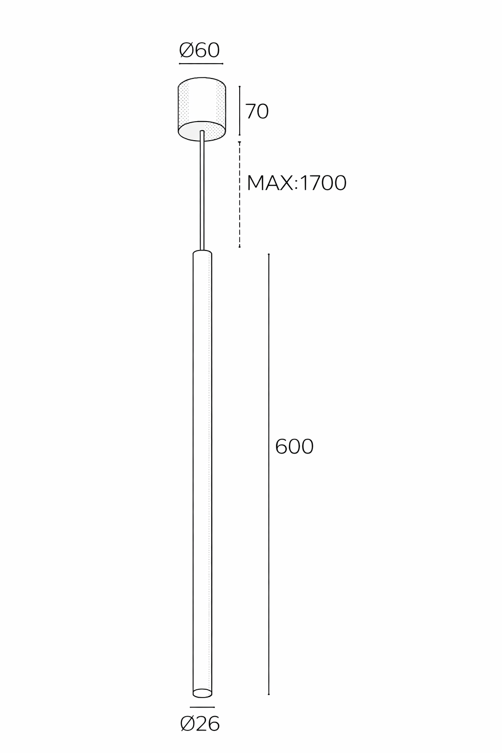 Suspension ALIA 25 – 8W, Suspension LED architecturale
