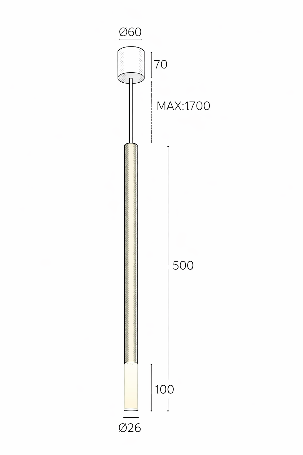 Suspension ALIA 44 – 8W, Suspension LED architecturale 360°