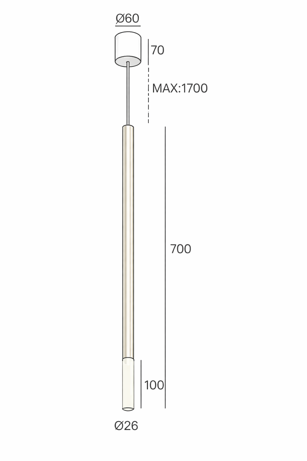 Suspension ALIA 45 – 8W, Suspension LED architecturale 360°