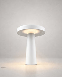 White minimalist architectural LED ground light studio shot with uniform diffusion