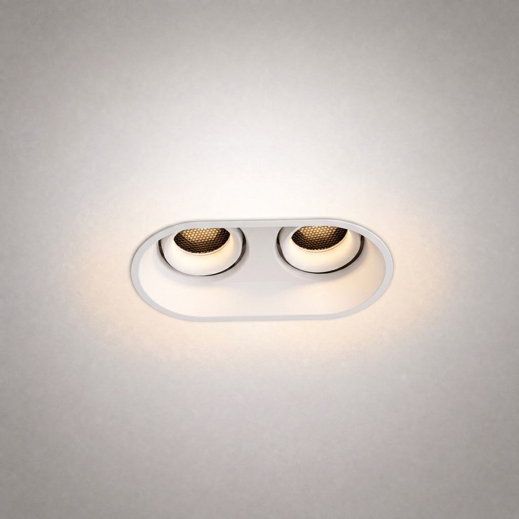 GU10 Luminaires - GU10 Socket PRIME 0107 - 355° Rotatable for double-headed round GU10 bulb - IP20