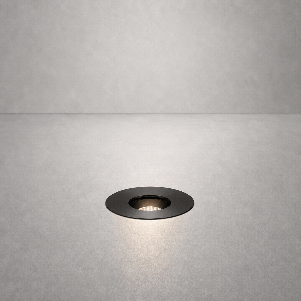DECK PRIME 1168 black finish recessed underground LED light for modern hardscape