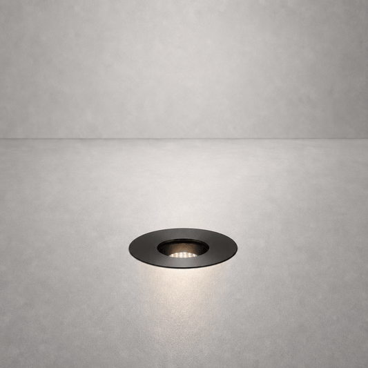 DECK PRIME 1168 black finish recessed underground LED light for modern hardscape