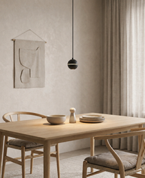 Suspensions - ZOOM PRIME 0055 - Lustre sphérique encastré noir pour restaurant, suspension lumineuse - IP20