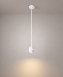 Suspensions - ZOOM PRIME 0055 - Lustre sphérique encastré noir pour restaurant, suspension lumineuse - IP20
