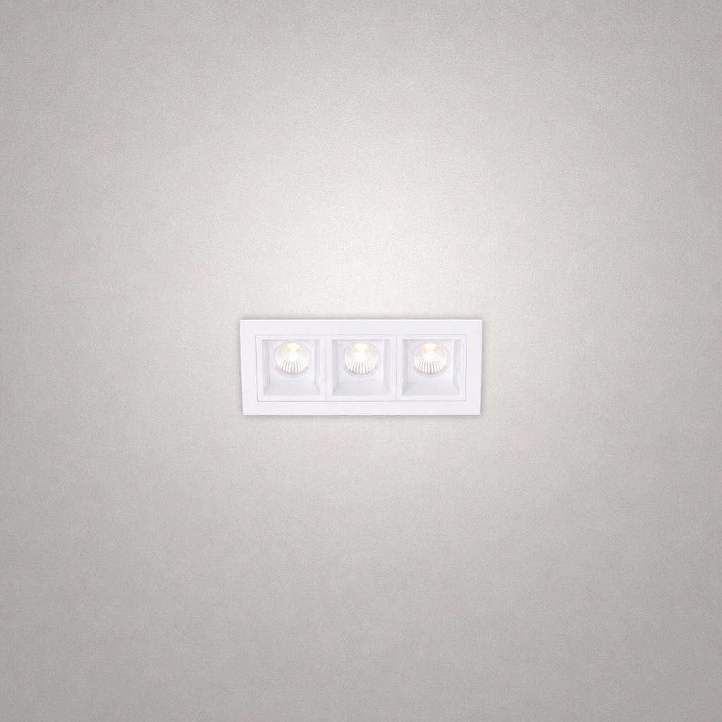 Spot Encastrés de Plafond - BET PRIME 0060 - Spot encastré carré à trois têtes - IP20 - 56W