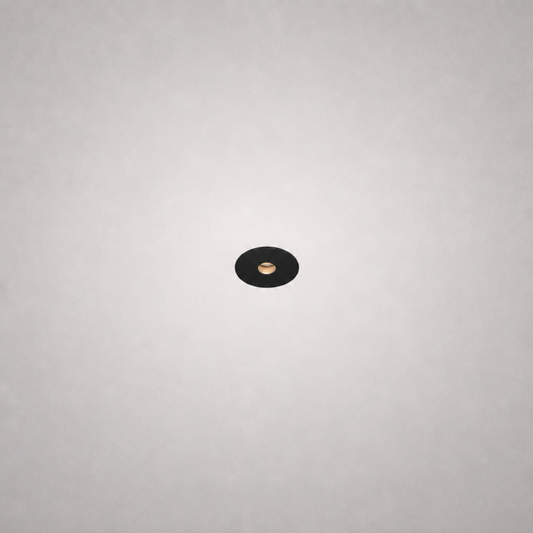 Black matte recessed ceiling light VERO PRIME 1845 with gold reflector