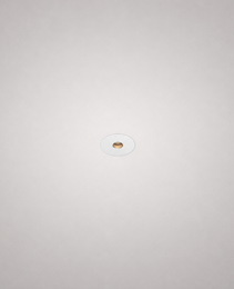 White matte recessed ceiling light VERO PRIME 1845 anti-glare with gold center