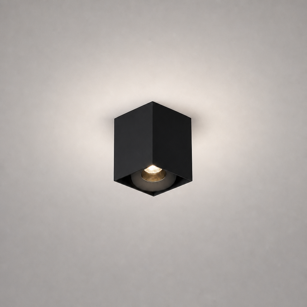 Luminaires en Saillie - ROLL PRIME 0151 - Plafonnier carré Spot orientable - IP20