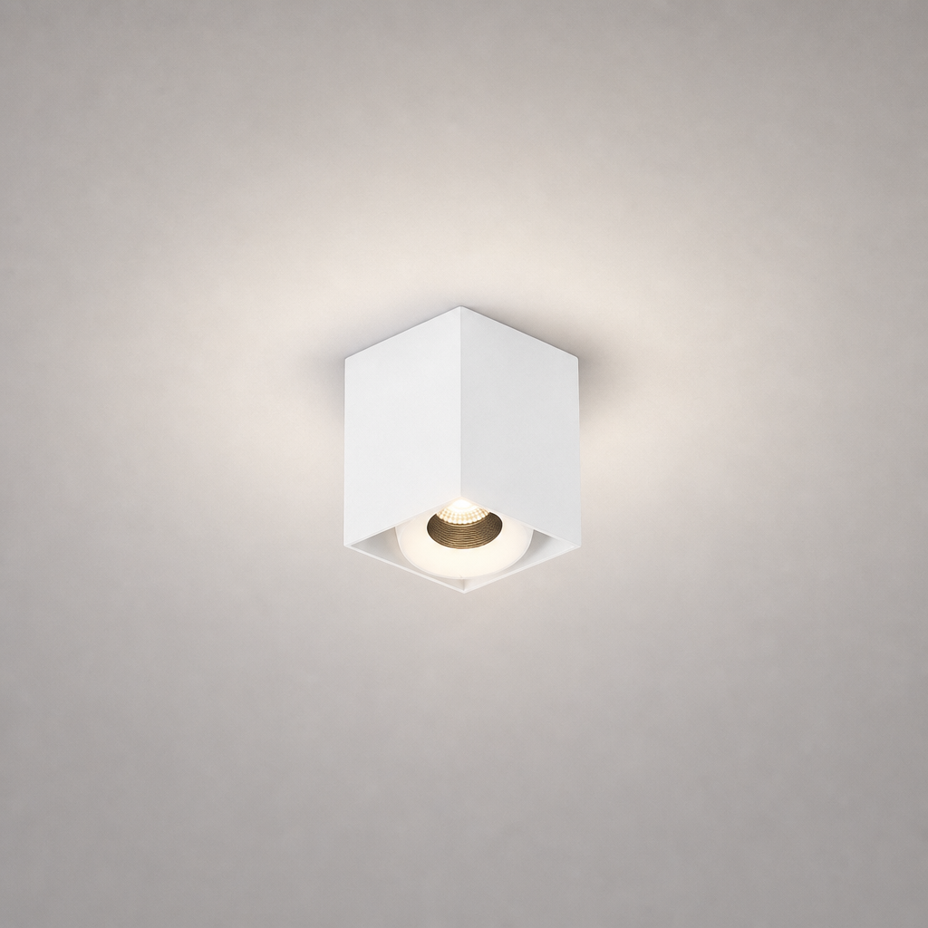 Luminaires en Saillie - ROLL PRIME 0151 - Plafonnier carré Spot orientable - IP20