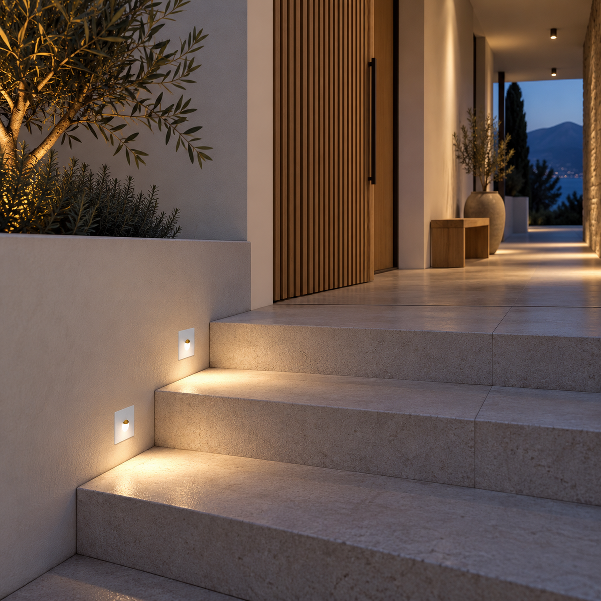 Balisages (Step Light) - STAR PRIME 1215 - Applique murale encastrée - IP65