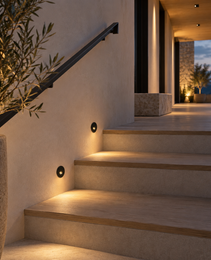 Balisages (Step Light) - STAR PRIME 1218 - Appliques murales extérieures encastrées - IP65