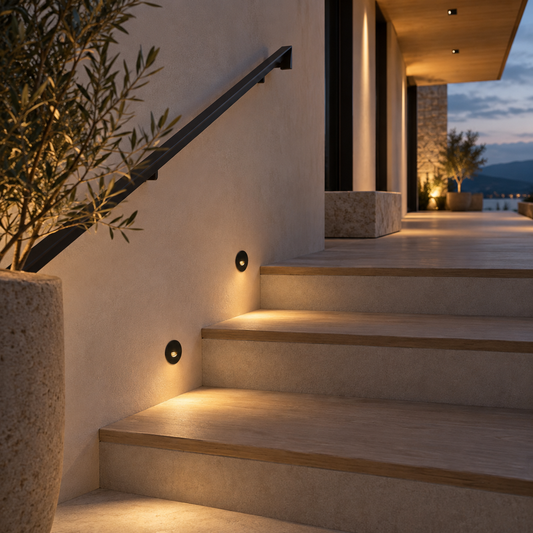 Balisages (Step Light) - STAR PRIME 1218 - Appliques murales extérieures encastrées - IP65