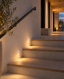 Balisages (Step Light) - STAR PRIME 1218 - Appliques murales extérieures encastrées - IP65