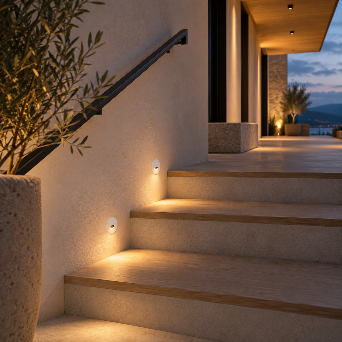 Balisages (Step Light) - STAR PRIME 1218 - Appliques murales extérieures encastrées - IP65