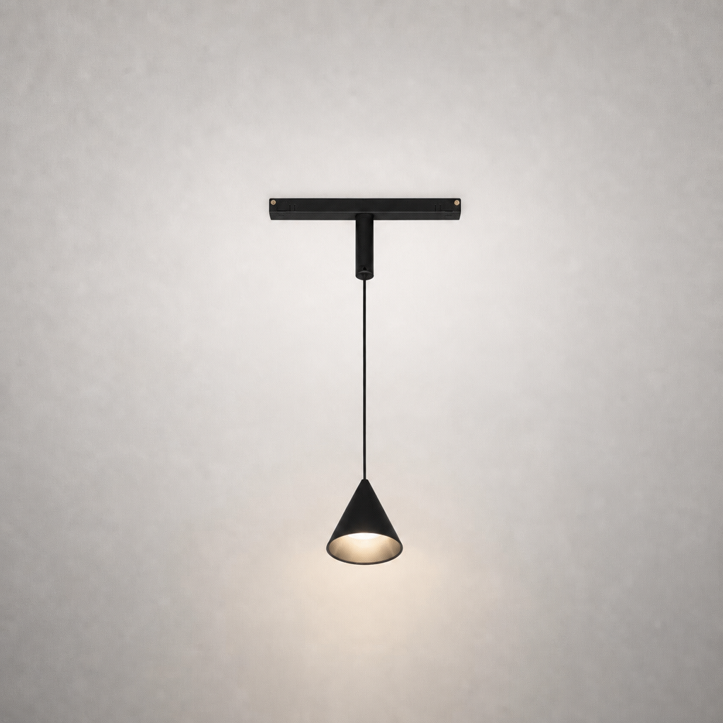 Éclairage sur Rails - TOUR PRIME 0203 - Lustre conique sur rail, suspension lumineuse - IP20