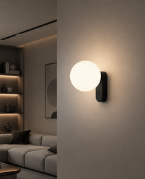 Matte black oval indoor wall sconce for sleek modern design schemes