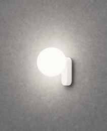 White oval wall-mounted LED fixture with clean minimalist lines