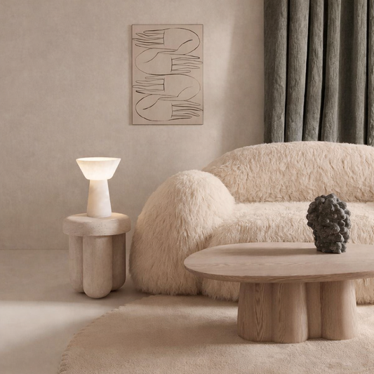 AURA — Lampe de chevet en albâtre naturel (200-260-360mm)