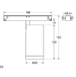 Spot Track REVO PMA2062A Zoomable - 12W, Design moderne