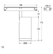 Spot Track REVO PMA2062A Zoomable - 12W, Design moderne