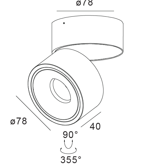 Spot apparent Design HALO 1 – Polyvalence, précision et élégance moderne