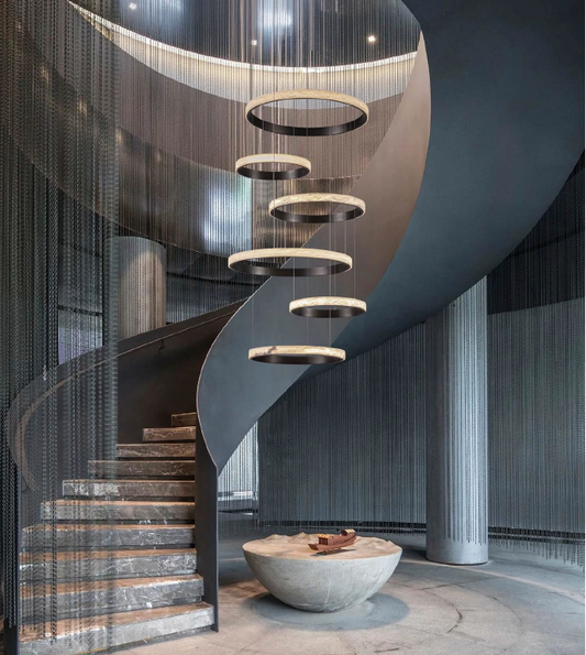 Grande suspension en Albâtre – La lumière flottante qui sublime votre espace