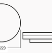 Plafonnier apparent Hublot NAUTI CCT RF – Détection intelligente hyperfréquence