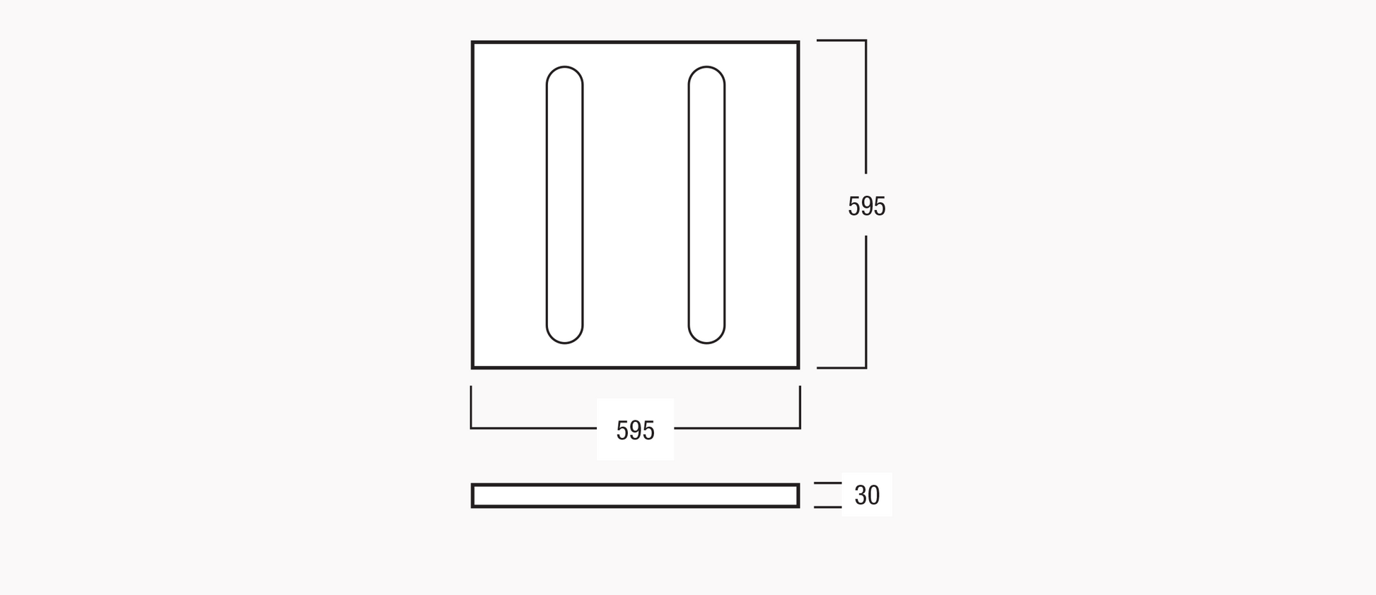 Plafonnier encastré KUMLA –26W |  DALLE LED