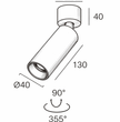 Spot Apparent Orientable OLIA 188 – 8W, design moderne et haute performance
