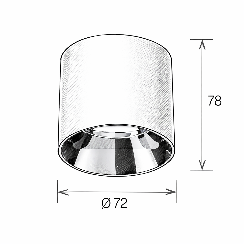 POLY 1 – Spot apparent Plafonnier 12W