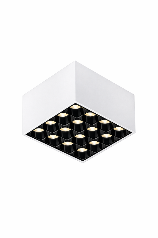 Spot apparent POLY 215 –16W | Plafonnier LED architectural 16W – Blanc