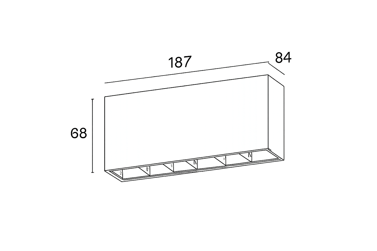 Spot apparent POLY 217 –11W | Plafonnier LED architectural 11W – Blanc
