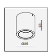 POLY 6 – Spot apparent Plafonnier 9W