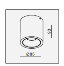 POLY 6 – Spot apparent Plafonnier 9W