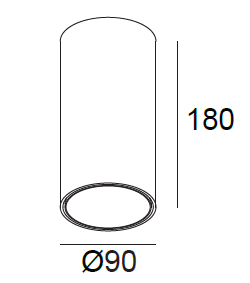 POLY 7 – Spot apparent Plafonnier 20W
