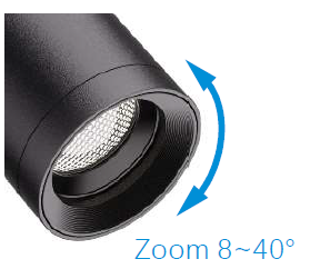 Spot sur rail REVO PMA1035 Zoomable – Polyvalence, précision et design moderne pour TRACK Systems