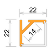 Rail Alumininium RPM2222