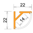 Rail Alumininium RPM2222