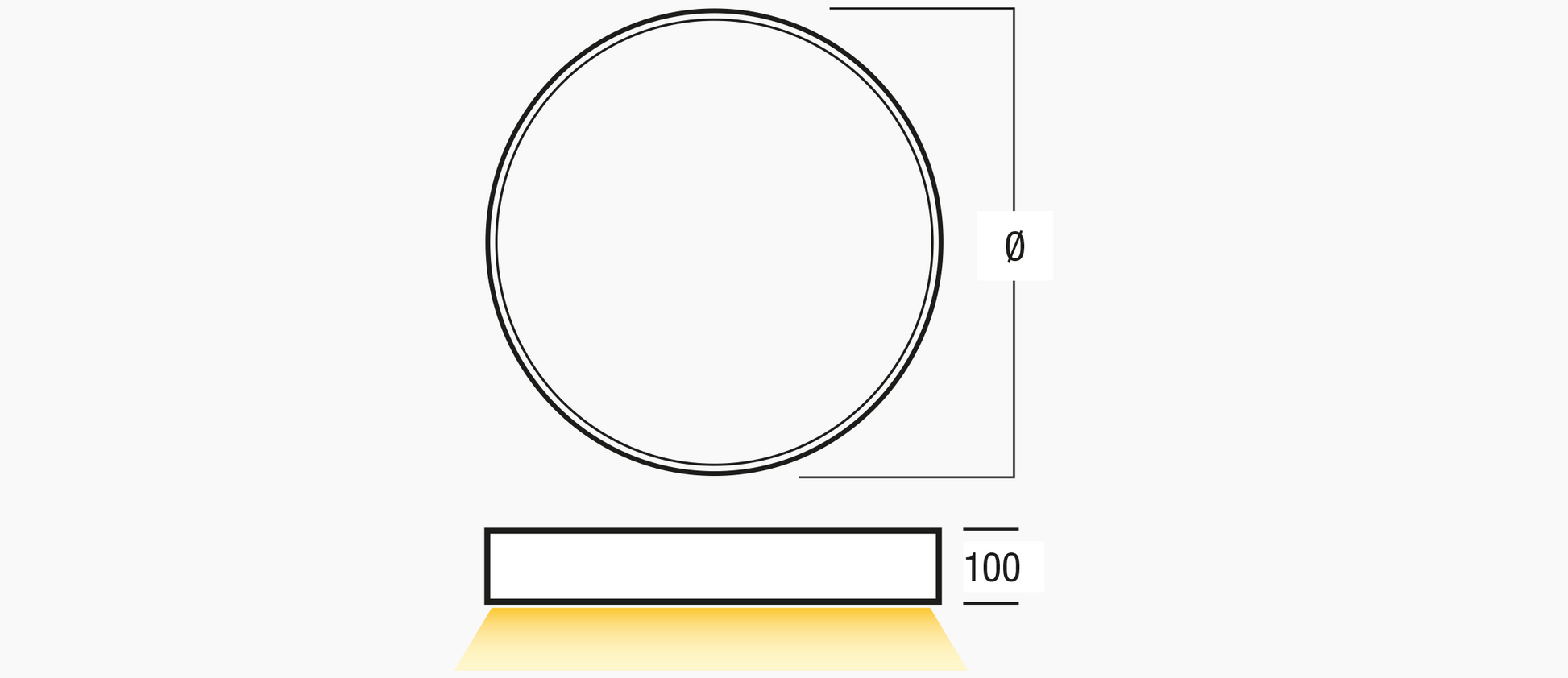 Plafonnier apparent SATURNE  | Grand Plafonnier LED