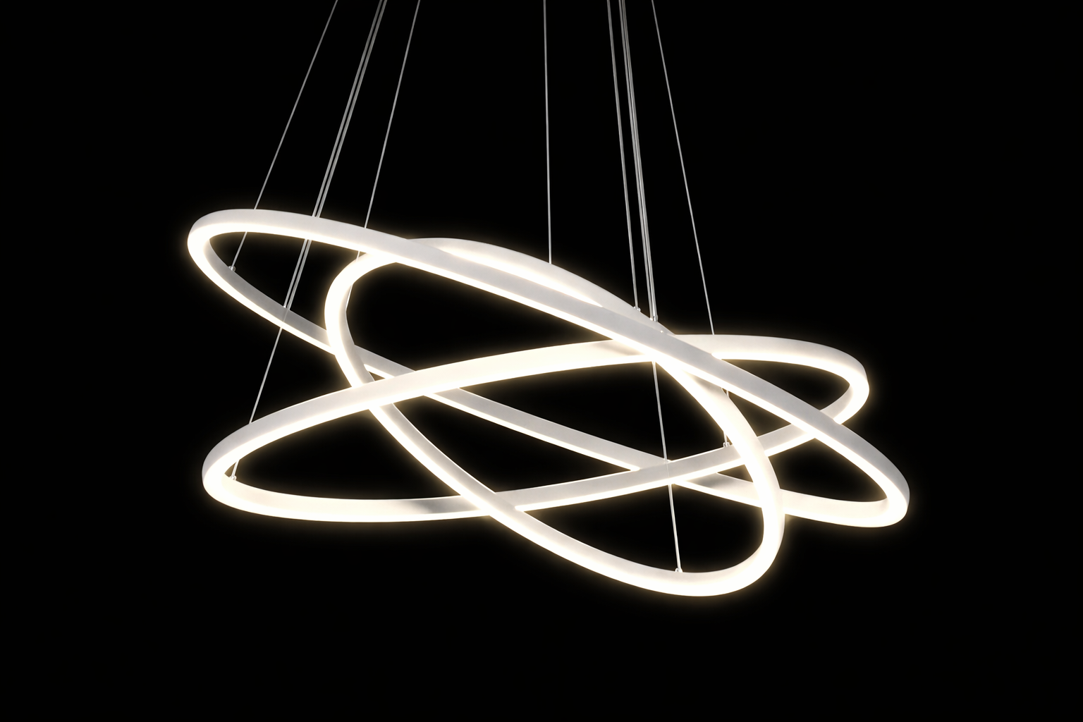 Suspension LED SATURNE TRIPLE SLIM – L’anneau lumineux architectural