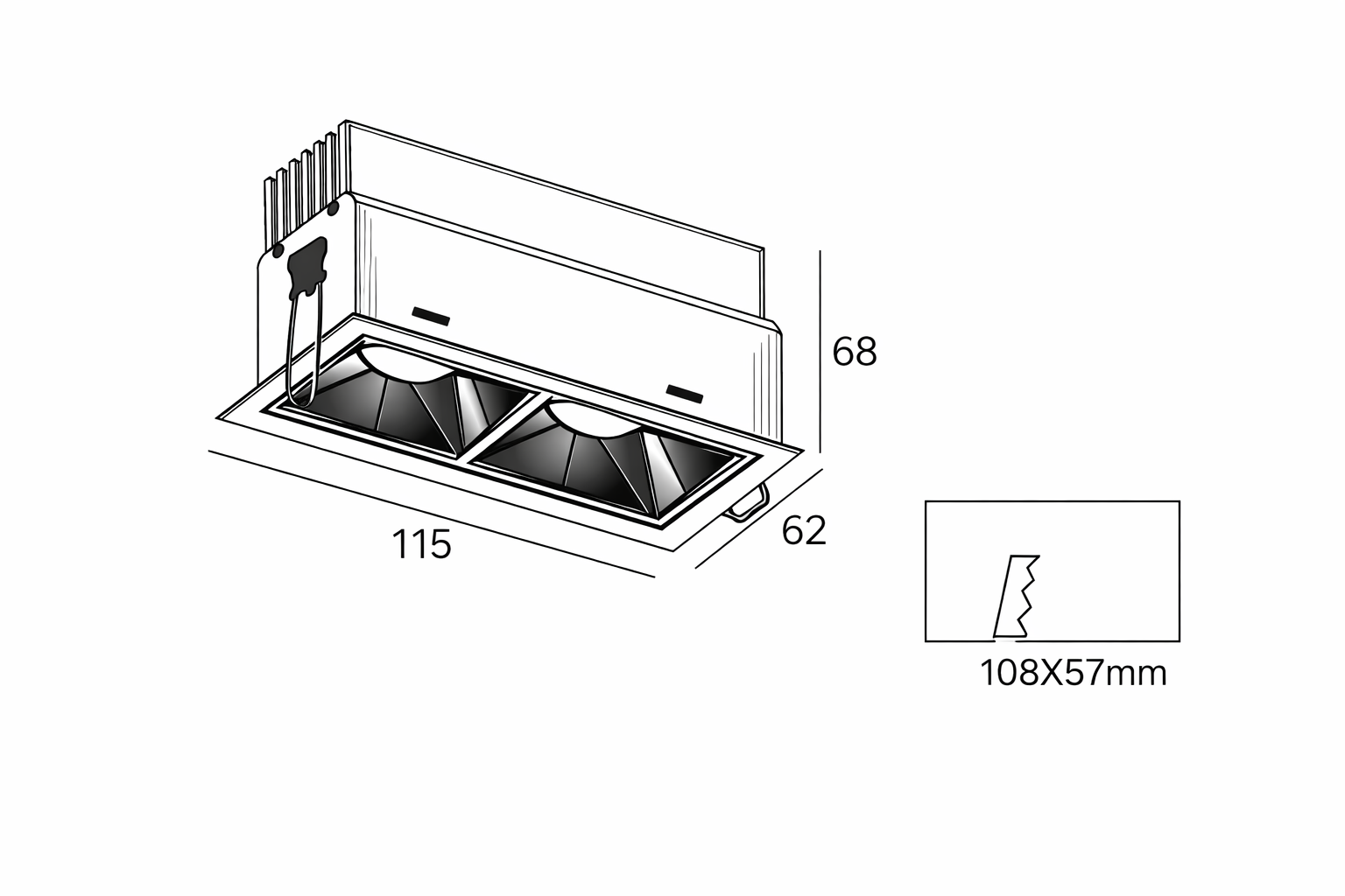 Spot Encastré SIRA 650 –13W | Performance, Élégance & Précision