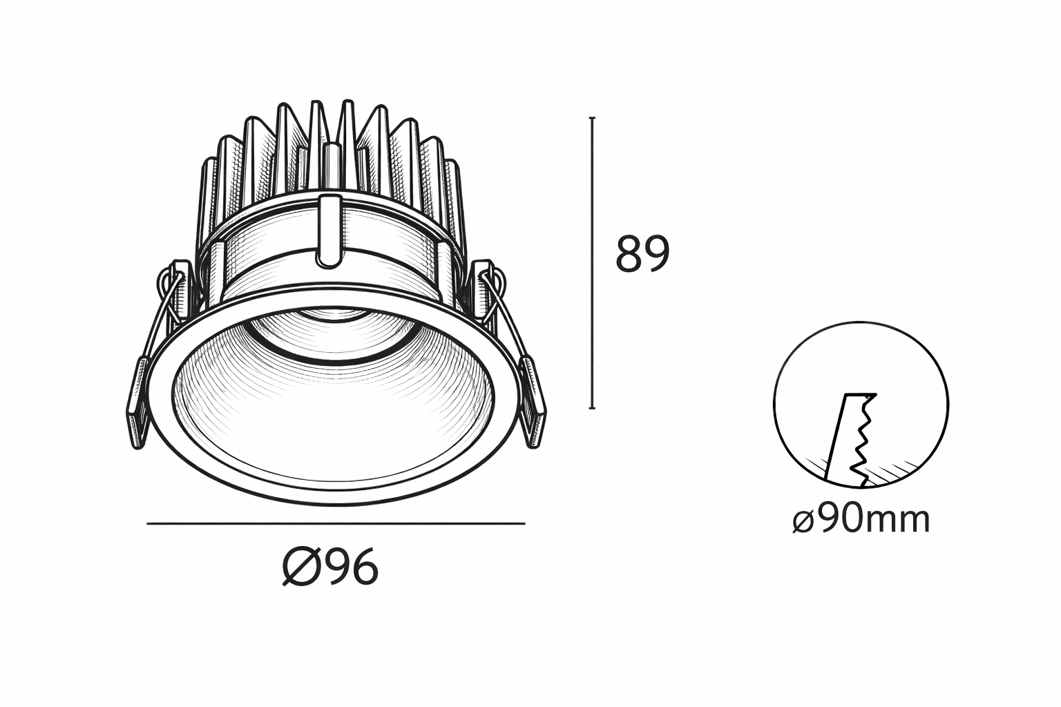 Spot LED Encastré SIRA 1131 – Design profond, élégance absolue