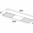 Spot apparent POLY 216 –26W |  Plafonnier LED architectural 26W – Blanc