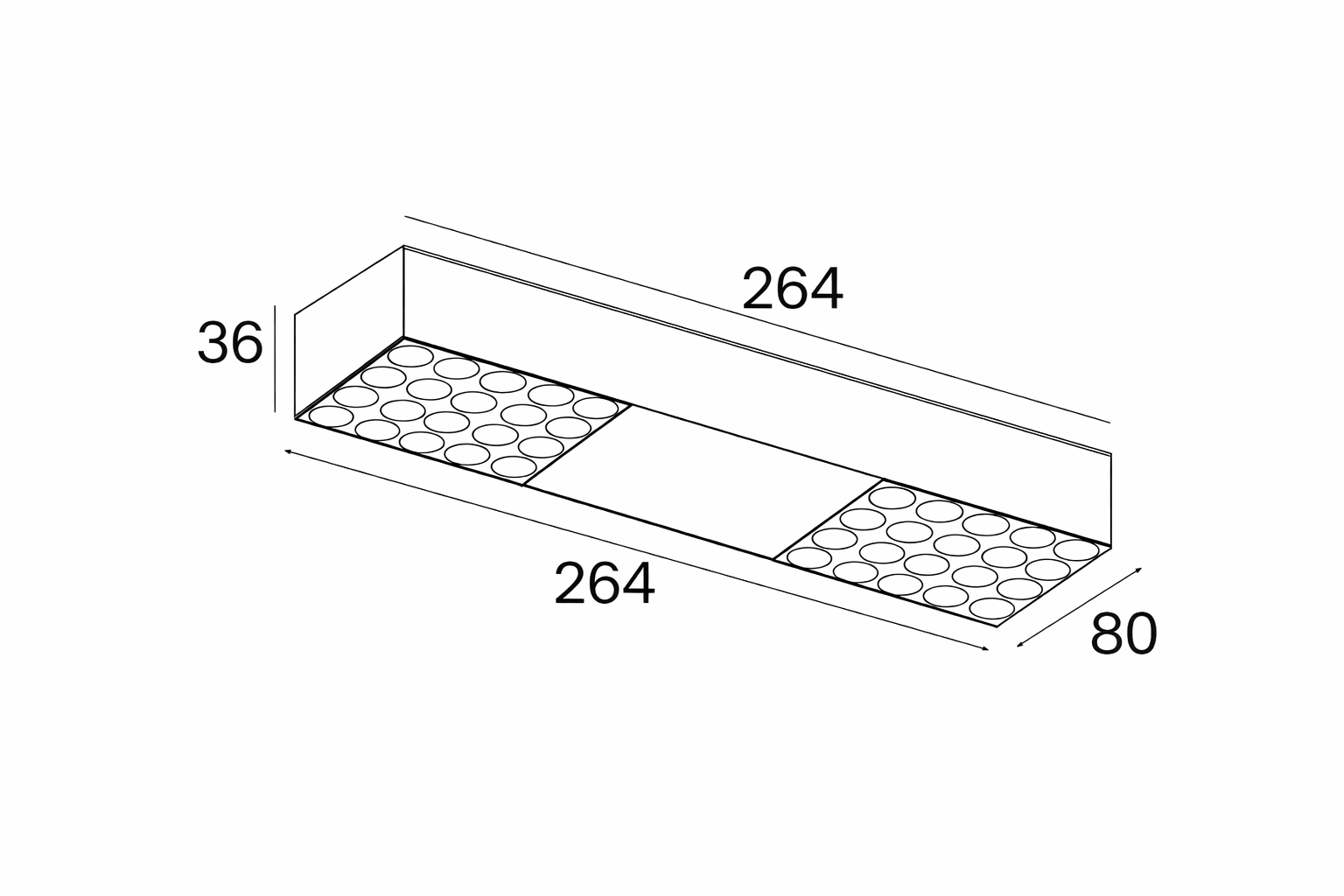 Spot apparent POLY 216 –26W |  Plafonnier LED architectural 26W – Blanc