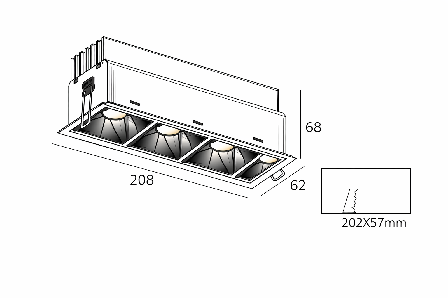 Spot Encastré SIRA 753 –22W | Performance, Élégance & Précision
