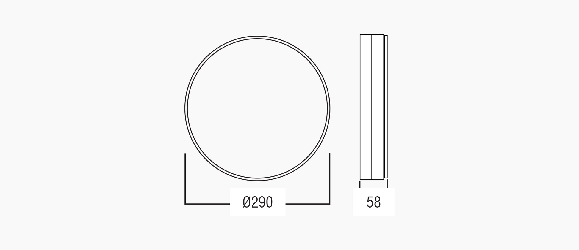 Plafonnier apparent STARK1 –10/20W |  Plafonnier LED architectural