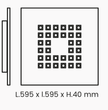 Plafonnier encastré VISBY –30W |  DALLE LED