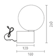 Lampe de Table Sphère Dorée – Élégance Minimaliste, Lumière Sculptée